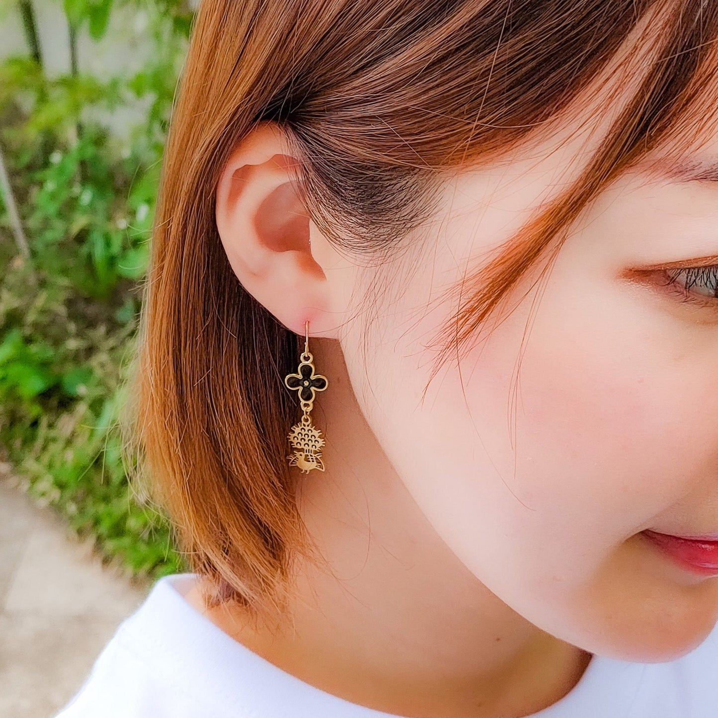 1-bamboos flower earrings