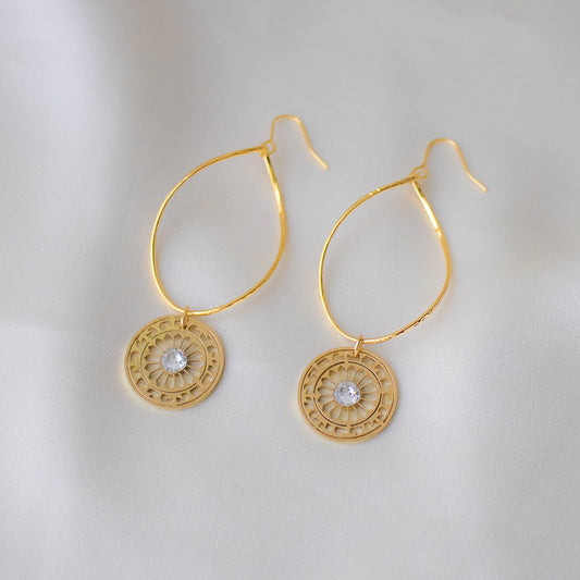 7-dot simple earrings