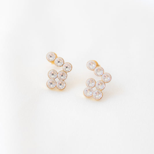 7-dots crystal earrings