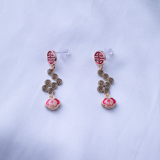 7-dots Chinese earrings