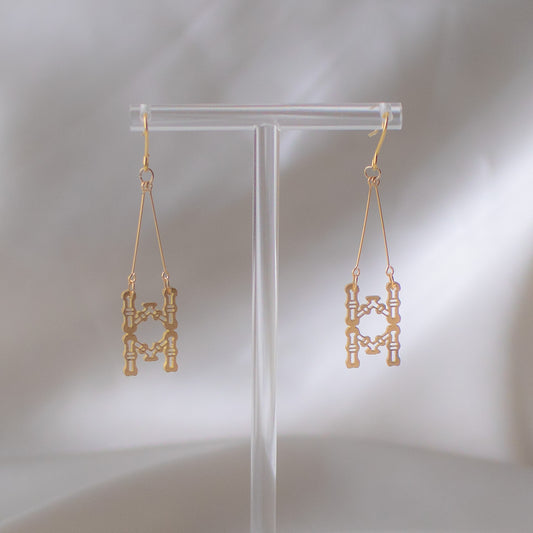 8-bamboos simple earrings